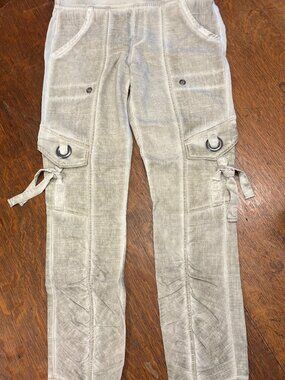 XCVI Twill Acid-washed Cargo Pants